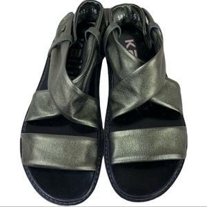 NWT Kalliste Ladies Laminato Calf Tubular Sandals